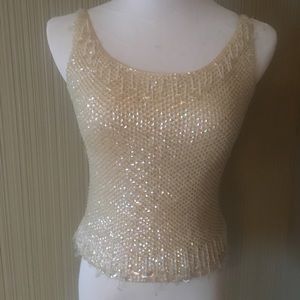 Handwoven beaded top